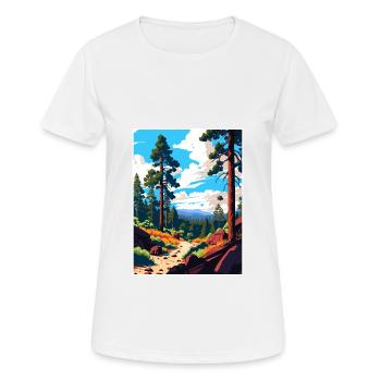 Cleveland National Forest Vintage Reiseposter - Frauen T-Shirt atmungsaktiv - Weiß - Vorne - AI Model Female 172 dark (172cm)