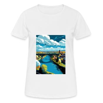 Lehigh Valley Pennsylvanie Vintage affiche de voyage - T-shirt respirant Femme - blanc - Devant - AI Model Female 172 dark (172cm)