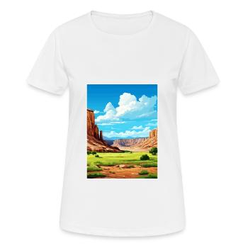 Capitol Reef National Park Vintage Reiseposter - Frauen T-Shirt atmungsaktiv - Weiß - Vorne - AI Model Female 172 dark (172cm)