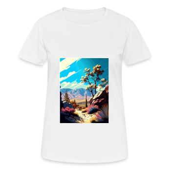 Los Padres National Forest Vintage Reiseposter - Frauen T-Shirt atmungsaktiv - Weiß - Vorne - AI Model Female 172 dark (172cm)