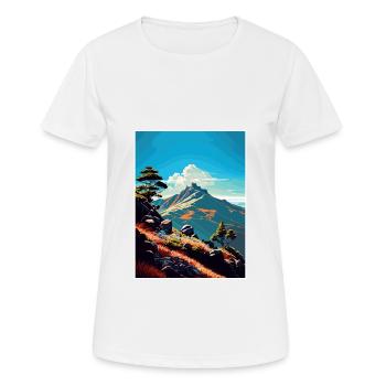 Mont Tamalpais Californie Vintage affiche de voyage - T-shirt respirant Femme - blanc - Devant - AI Model Female 172 dark (172cm)