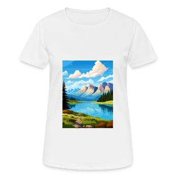 Parc national de Banff Canada Affiche de voyage Vintage - T-shirt respirant Femme - blanc - Devant - AI Model Female 172 dark (172cm)