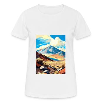 Mont Humphreys Californie Vintage affiche de voyage - T-shirt respirant Femme - blanc - Devant - AI Model Female 172 dark (172cm)