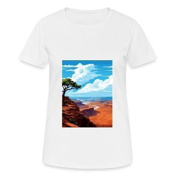 Dead Horse State Park Utah Vintage affiche de voyage - T-shirt respirant Femme - blanc - Devant - AI Model Female 172 dark (172cm)
