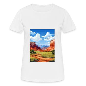 Capitol Reef National Park Vintage Reiseposter - Frauen T-Shirt atmungsaktiv - Weiß - Vorne - AI Model Female 172 dark (172cm)