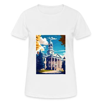 State College Pennsylvanie Vintage affiche de voyage - T-shirt respirant Femme - blanc - Devant - AI Model Female 172 dark (172cm)
