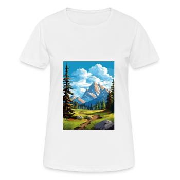 Parc national de Banff Canada Affiche de voyage Vintage - T-shirt respirant Femme - blanc - Devant - AI Model Female 172 dark (172cm)