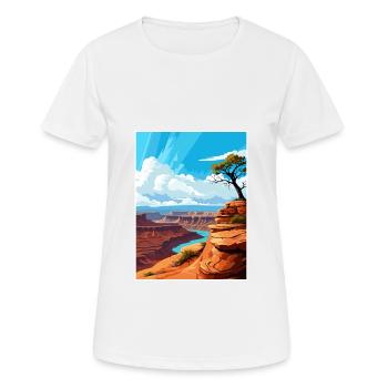 Dead Horse State Park Utah Vintage affiche de voyage - T-shirt respirant Femme - blanc - Devant - AI Model Female 172 dark (172cm)