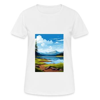 Tongrass National Forest Alaska Reiseposter - Frauen T-Shirt atmungsaktiv - Weiß - Vorne - AI Model Female 172 dark (172cm)