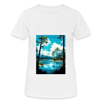 Blue Springs State Park Floride affiche de voyage - T-shirt respirant Femme - blanc - Devant - AI Model Female 172 dark (172cm)