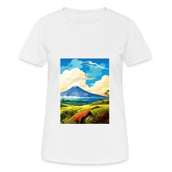 Hawai Vulkane Nationalpark Reiseposter - Frauen T-Shirt atmungsaktiv - Weiß - Vorne - AI Model Female 172 dark (172cm)