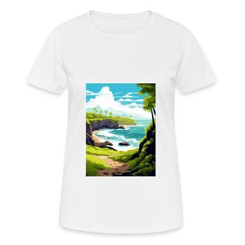 Waianapanapa Hawaï Vintage voyage affiche Souvenir - T-shirt respirant Femme - blanc - Devant - AI Model Female 172 dark (172cm)