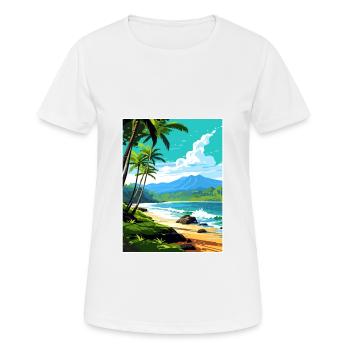 Waianapanapa Hawaï Vintage voyage affiche Souvenir - T-shirt respirant Femme - blanc - Devant - AI Model Female 172 dark (172cm)