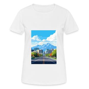 Salt Lake Utah Vintage voyage affiche WPA Souvenir - T-shirt respirant Femme - blanc - Devant - AI Model Female 172 dark (172cm)