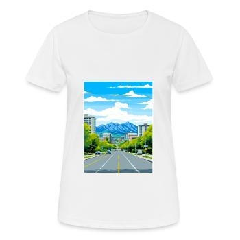 Salt Lake Utah Vintage voyage affiche WPA Souvenir - T-shirt respirant Femme - blanc - Devant - AI Model Female 172 dark (172cm)
