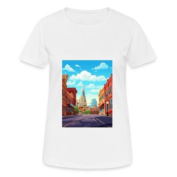 Nashville Tennessee Vintage Travel Poster Souvenir - Women's Breathable T-Shirt - white - Front - AI Model Female 172 dark (172cm)