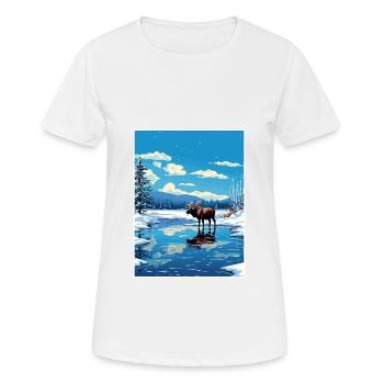 Alaska Vereinigte Staaten Vintage Reiseposter WPA Kunst - Frauen T-Shirt atmungsaktiv - Weiß - Vorne - AI Model Female 172 dark (172cm)