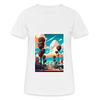 Santa Ana Kalifornien Vintage Reiseposter WPA Kunst - Frauen T-Shirt atmungsaktiv - Weiß - Vorne - AI Model Female 172 dark (172cm)