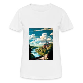 Altoona Pennsylvanie Vintage voyage affiche WPA Art - T-shirt respirant Femme - blanc - Devant - AI Model Female 172 dark (172cm)