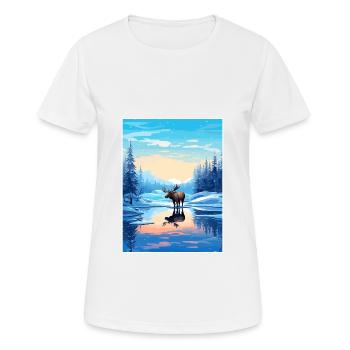 Alaska Vereinigte Staaten Vintage Reiseposter WPA Kunst - Frauen T-Shirt atmungsaktiv - Weiß - Vorne - AI Model Female 172 dark (172cm)