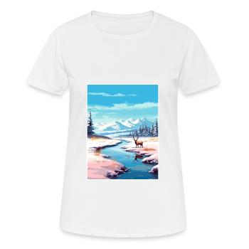 Alaska Vereinigte Staaten Vintage Reiseposter WPA Kunst - Frauen T-Shirt atmungsaktiv - Weiß - Vorne - AI Model Female 172 dark (172cm)