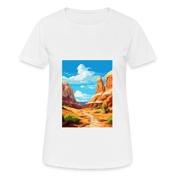 Escalante grand Utah Vintage voyage affiche WPA Art - T-shirt respirant Femme - blanc - Devant - AI Model Female 172 dark (172cm)