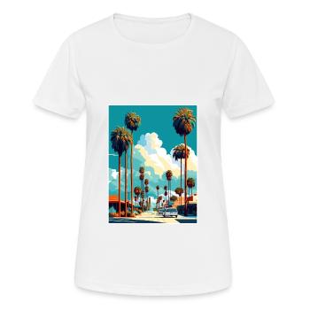 Santa Ana Kalifornien Vintage Reiseposter WPA Kunst - Frauen T-Shirt atmungsaktiv - Weiß - Vorne - AI Model Female 172 dark (172cm)