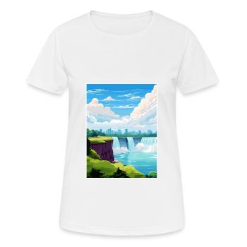 Niagara Falls Kanada Vintage Reiseposter WPA Kunst - Frauen T-Shirt atmungsaktiv - Weiß - Vorne - AI Model Female 172 dark (172cm)