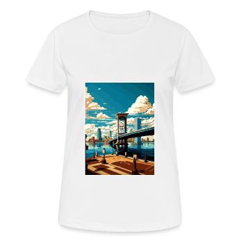 Jacksonville Florida Vintage Travel Poster WPA Art - Women's Breathable T-Shirt - white - Front - AI Model Female 172 dark (172cm)