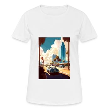 Jacksonville Florida Vintage Travel Poster WPA Art - Women's Breathable T-Shirt - white - Front - AI Model Female 172 dark (172cm)