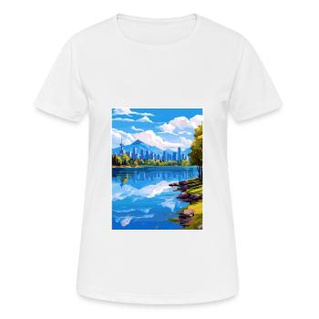 Vancouver Canada Vintage voyage affiche Souvenir - T-shirt respirant Femme - blanc - Devant - AI Model Female 172 dark (172cm)