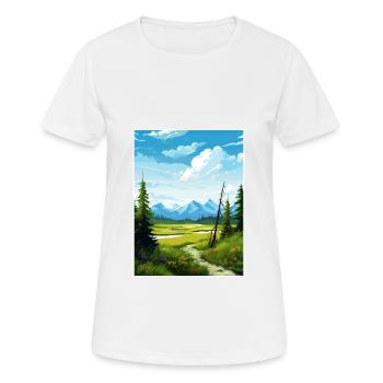 Glennallen Alaska Vintage Travel Poster Souvenir - Women's Breathable T-Shirt - white - Front - AI Model Female 172 dark (172cm)