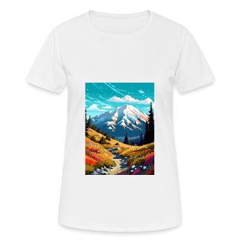 Mount Baldy Texas Vintage Reiseposter Souvenir - Frauen T-Shirt atmungsaktiv - Weiß - Vorne - AI Model Female 172 dark (172cm)