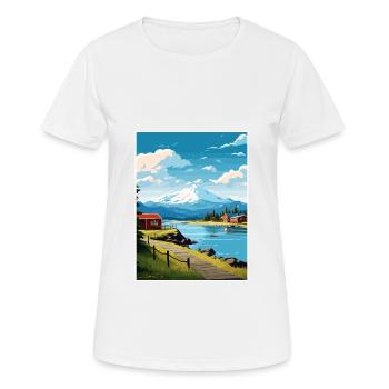 Petersburg Alaska Vintage Travel Poster Souvenir - Women's Breathable T-Shirt - white - Front - AI Model Female 172 dark (172cm)