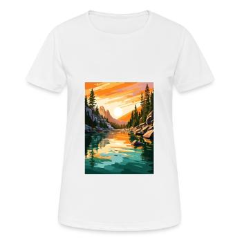 Lake Tahoe Nevada Vintage Travel Poster Souvenir - Women's Breathable T-Shirt - white - Front - AI Model Female 172 dark (172cm)