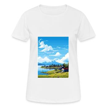 Wasilla Alaska Vintage Travel Poster WPA Souvenir - Women's Breathable T-Shirt - white - Front - AI Model Female 172 dark (172cm)