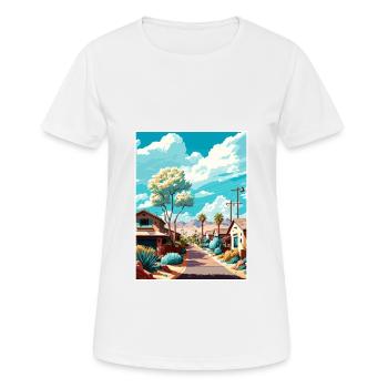Gilbert Arizona Vintage Travel Poster WPA Souvenir - Women's Breathable T-Shirt - white - Front - AI Model Female 172 dark (172cm)