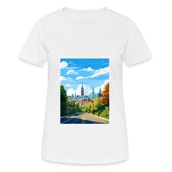 Ottawa Canada Affiche de voyage vintage WPA Souvenir - T-shirt respirant Femme - blanc - Devant - AI Model Female 172 dark (172cm)