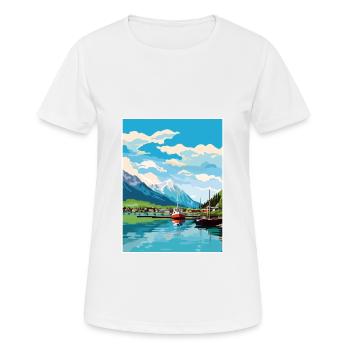 Seward Alaska Vintage Travel Poster WPA Souvenir - Women's Breathable T-Shirt - white - Front - AI Model Female 172 dark (172cm)