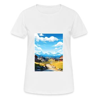 Bethel Alaska Vintage Travel Poster WPA Souvenir - Women's Breathable T-Shirt - white - Front - AI Model Female 172 dark (172cm)