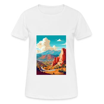 Colorado Springs Vintage voyage affiche Souvenir - T-shirt respirant Femme - blanc - Devant - AI Model Female 172 dark (172cm)