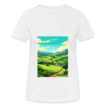 Waimea Hawaii Vintage voyage affiche WPA Souvenir - T-shirt respirant Femme - blanc - Devant - AI Model Female 172 dark (172cm)