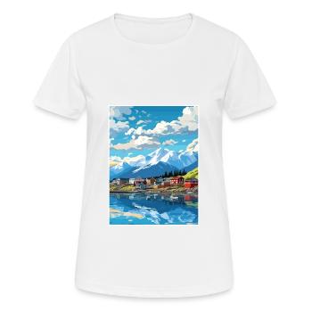 Seward Alaska Vintage Travel Poster WPA Souvenir - Women's Breathable T-Shirt - white - Front - AI Model Female 172 dark (172cm)