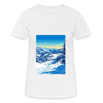 Deer Valley Utah Vintage voyage affiche Souvenir - T-shirt respirant Femme - blanc - Devant - AI Model Female 172 dark (172cm)