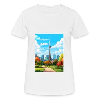Toronto Canada Vintage Travel Poster WPA Souvenir - Women's Breathable T-Shirt - white - Front - AI Model Female 172 dark (172cm)