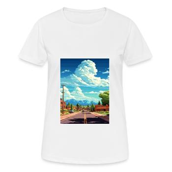 Ouragan Utah Vintage Voyage Affiche WPA Souvenir - T-shirt respirant Femme - blanc - Devant - AI Model Female 172 dark (172cm)