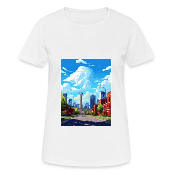 Calgary, Canada, Affiche de voyage vintage, WPA, Souvenir - T-shirt respirant Femme - blanc - Devant - AI Model Female 172 dark (172cm)