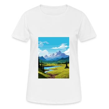 Chugach Alaska Vintage Travel Poster WPA Souvenir - Women's Breathable T-Shirt - white - Front - AI Model Female 172 dark (172cm)