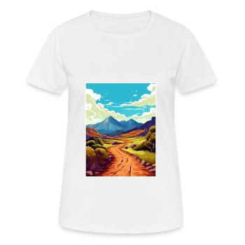 Haleakala Hawaii Vintage voyage affiche souvenir - T-shirt respirant Femme - blanc - Devant - AI Model Female 172 dark (172cm)