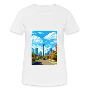Calgary, Canada, Affiche de voyage vintage, WPA, Souvenir - T-shirt respirant Femme - blanc - Devant - AI Model Female 172 dark (172cm)